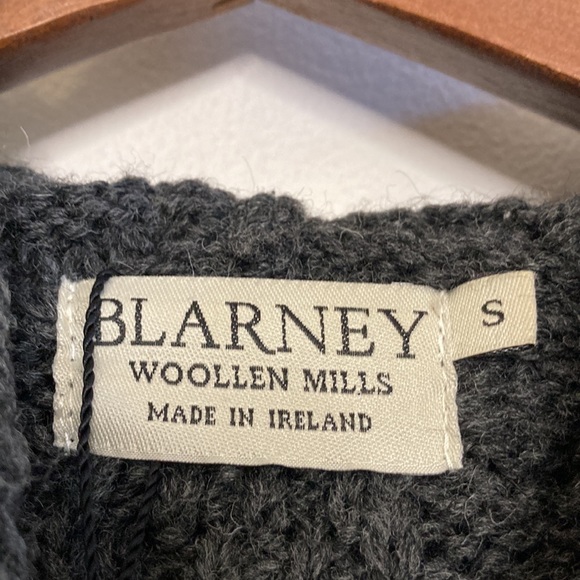 Blarney Woolen Mills Sweater Womens Small Gray Merino Wool Long Hooded Cardigan - Picture 12 of 15